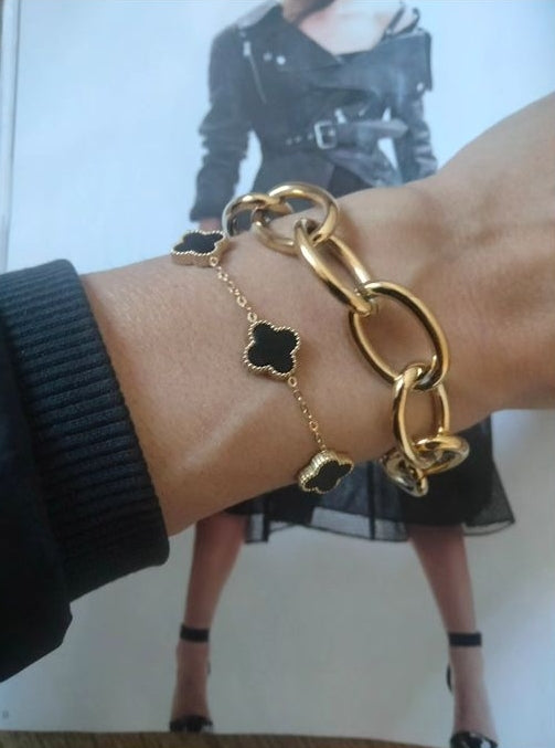 Bracciale gold Lucky 3 Black