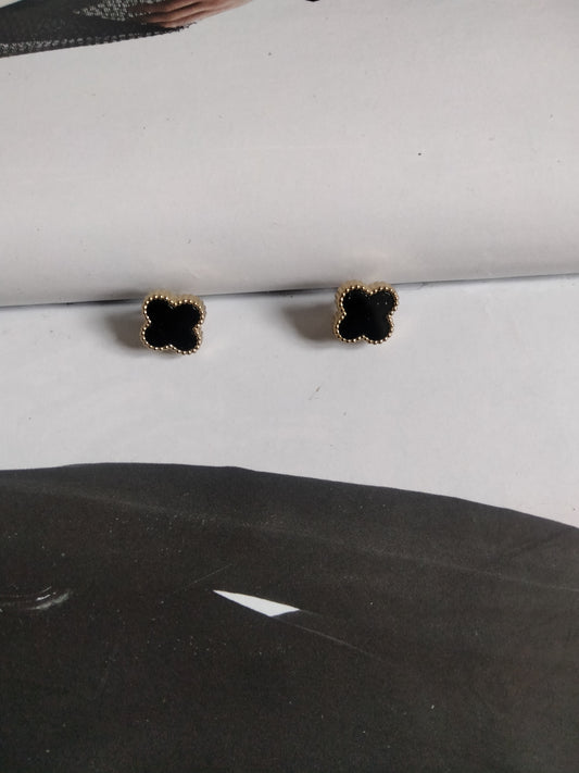 Orecchini Flower Black