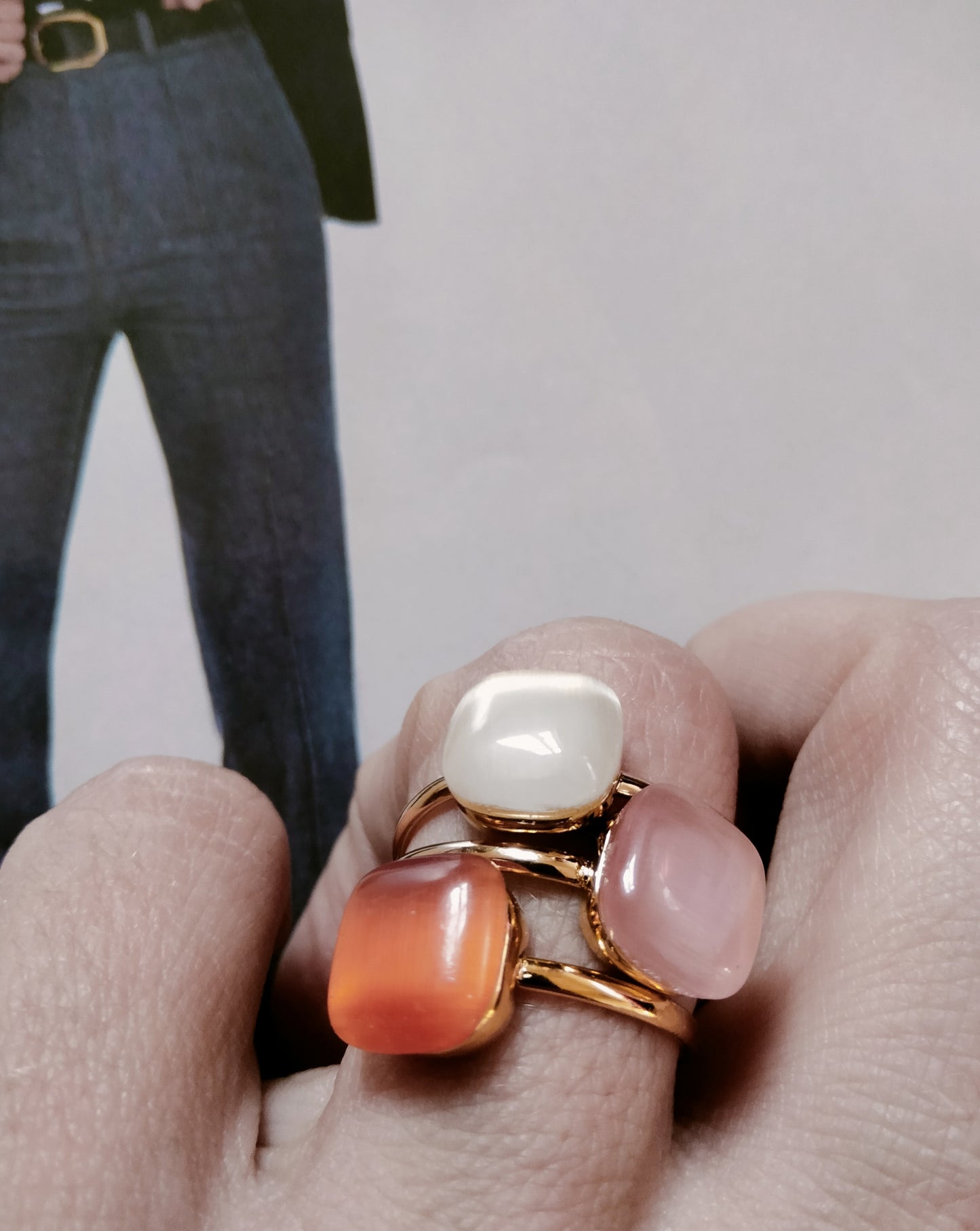 Anello Dado color Pesca