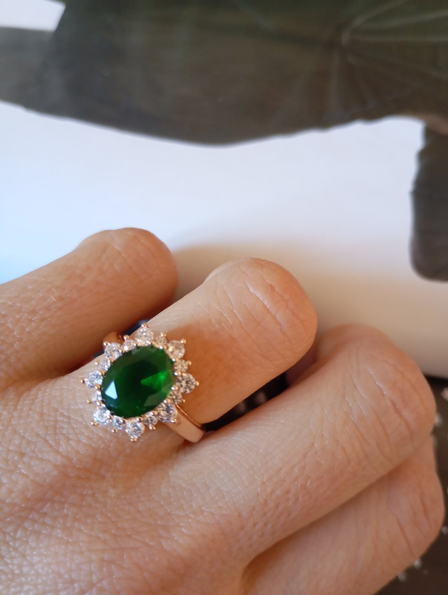 Anello Big kate smeraldo