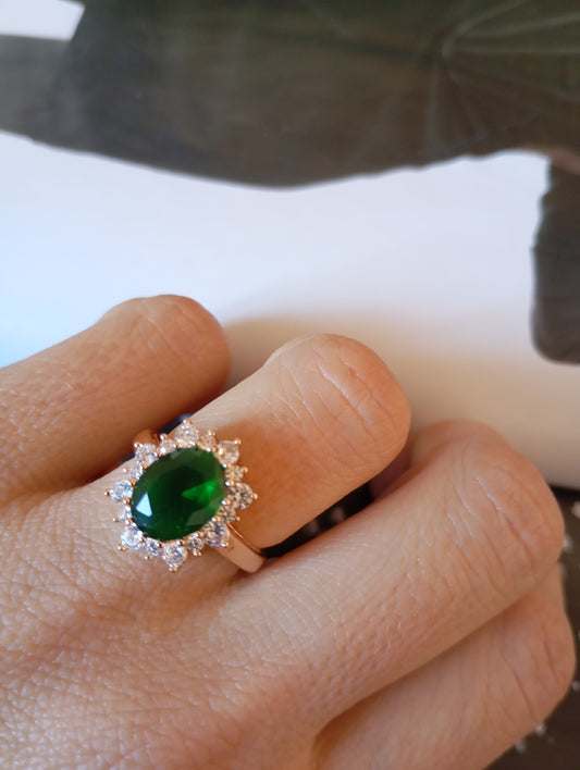 Anello Big kate smeraldo