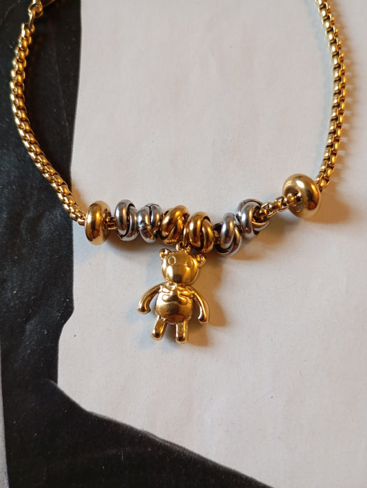 Bracciale charm acciaio