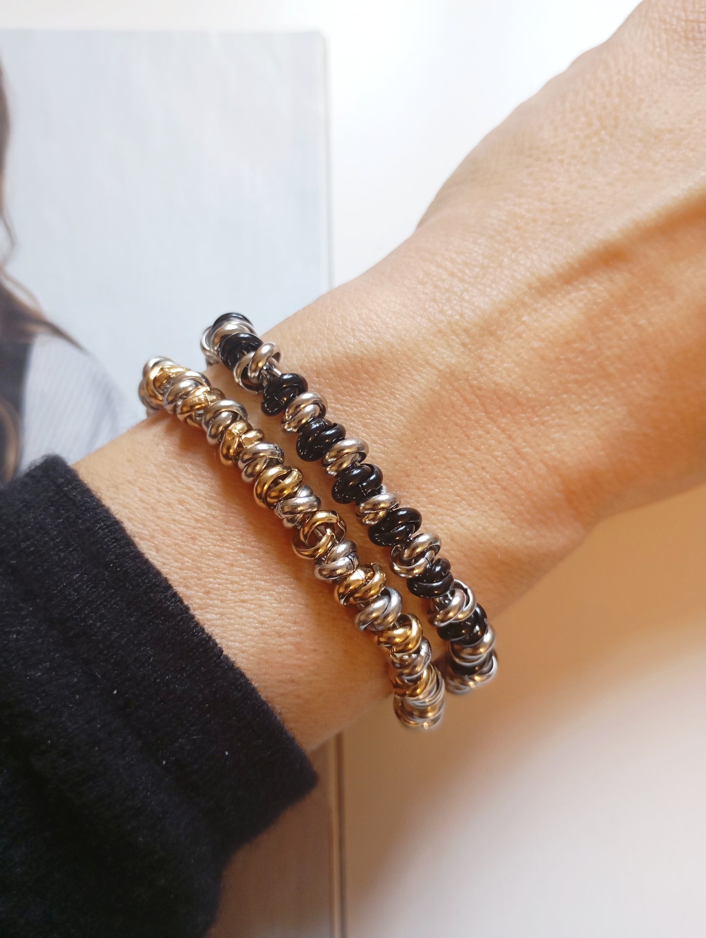 Bracciale bicolor Nodo