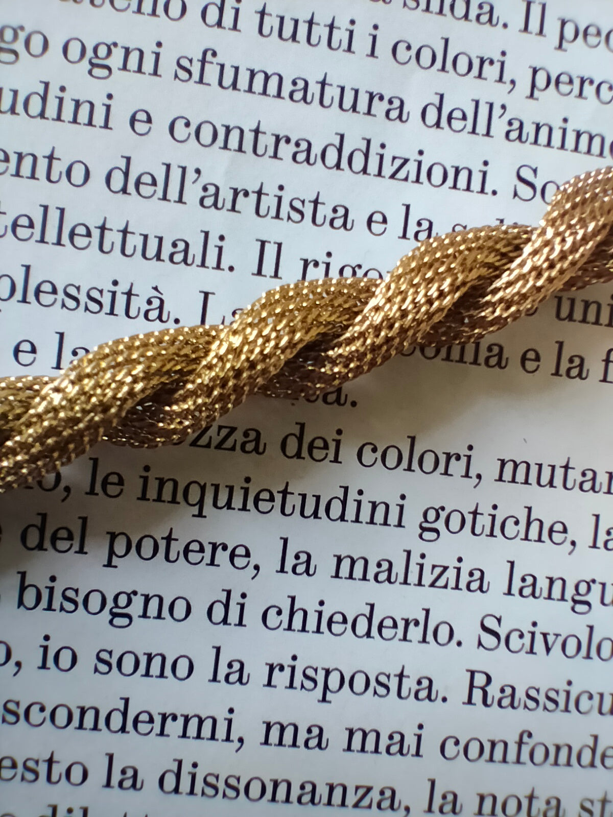 Collana gold Treccia