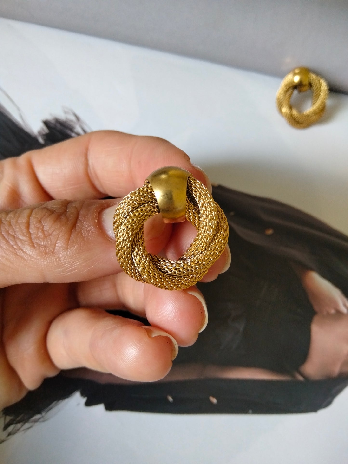 Orecchini gold Treccia