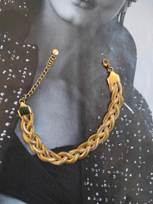 Bracciale gold Treccia