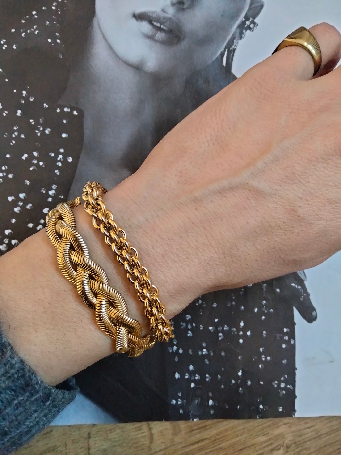 Bracciale gold Treccia