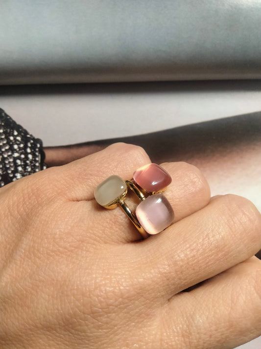Anello Dado color Cipria