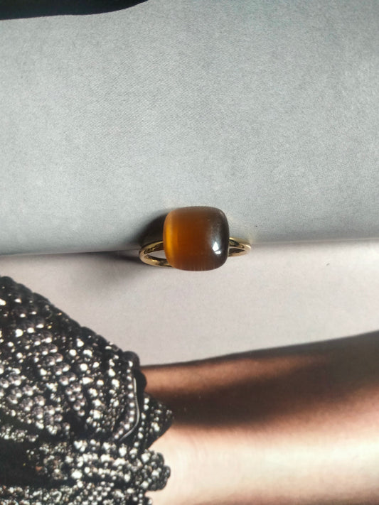Anello Dado color Nocciola