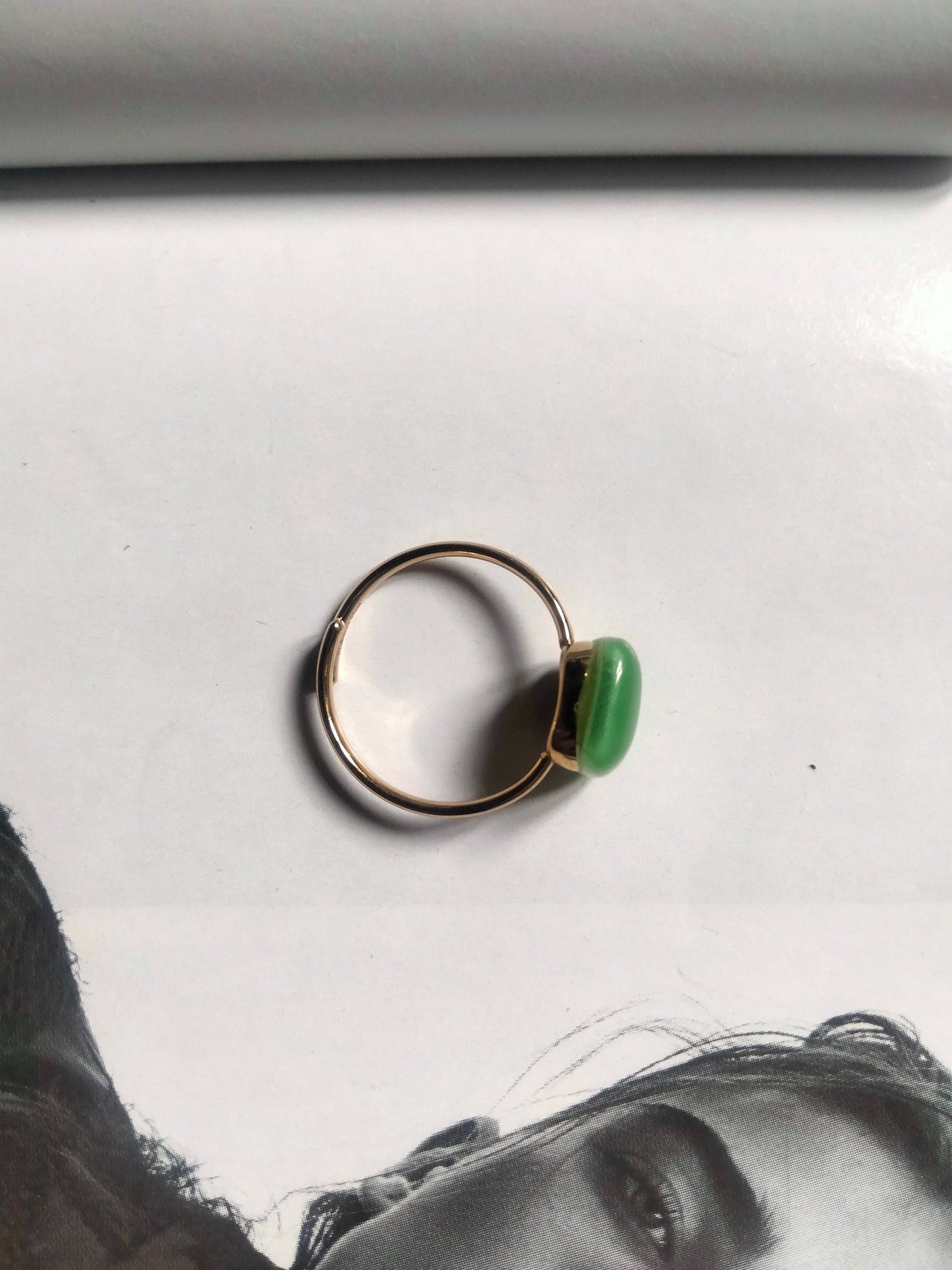 Anello Dado color Salvia