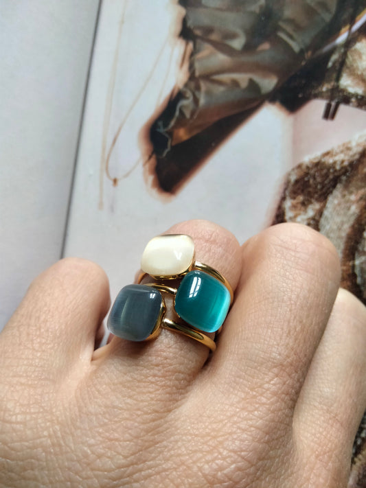 Anello Dado color Mare