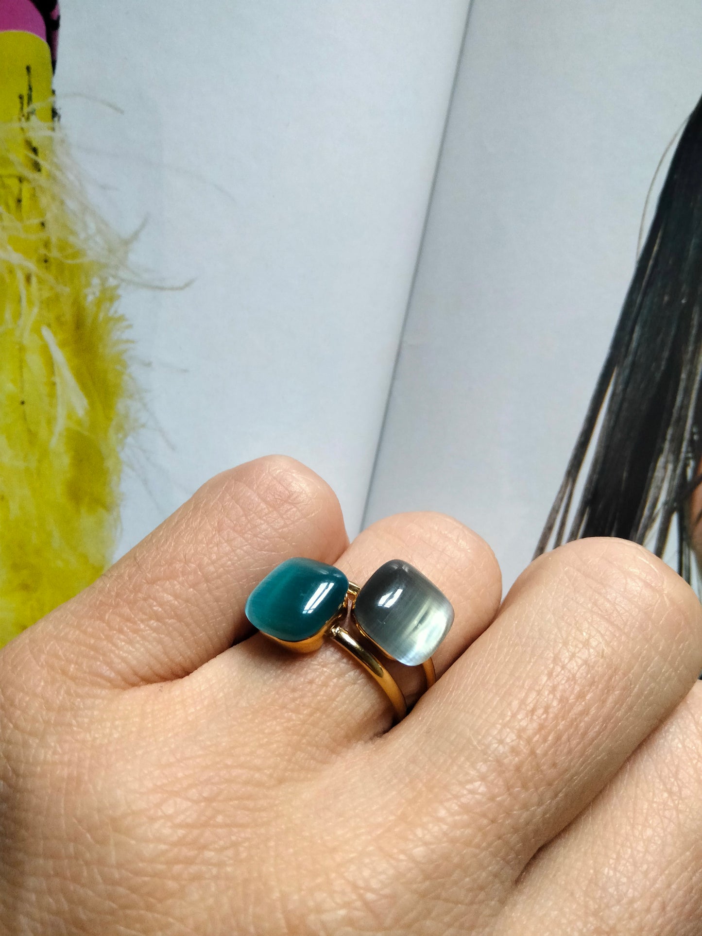 Anello Dado color Mare