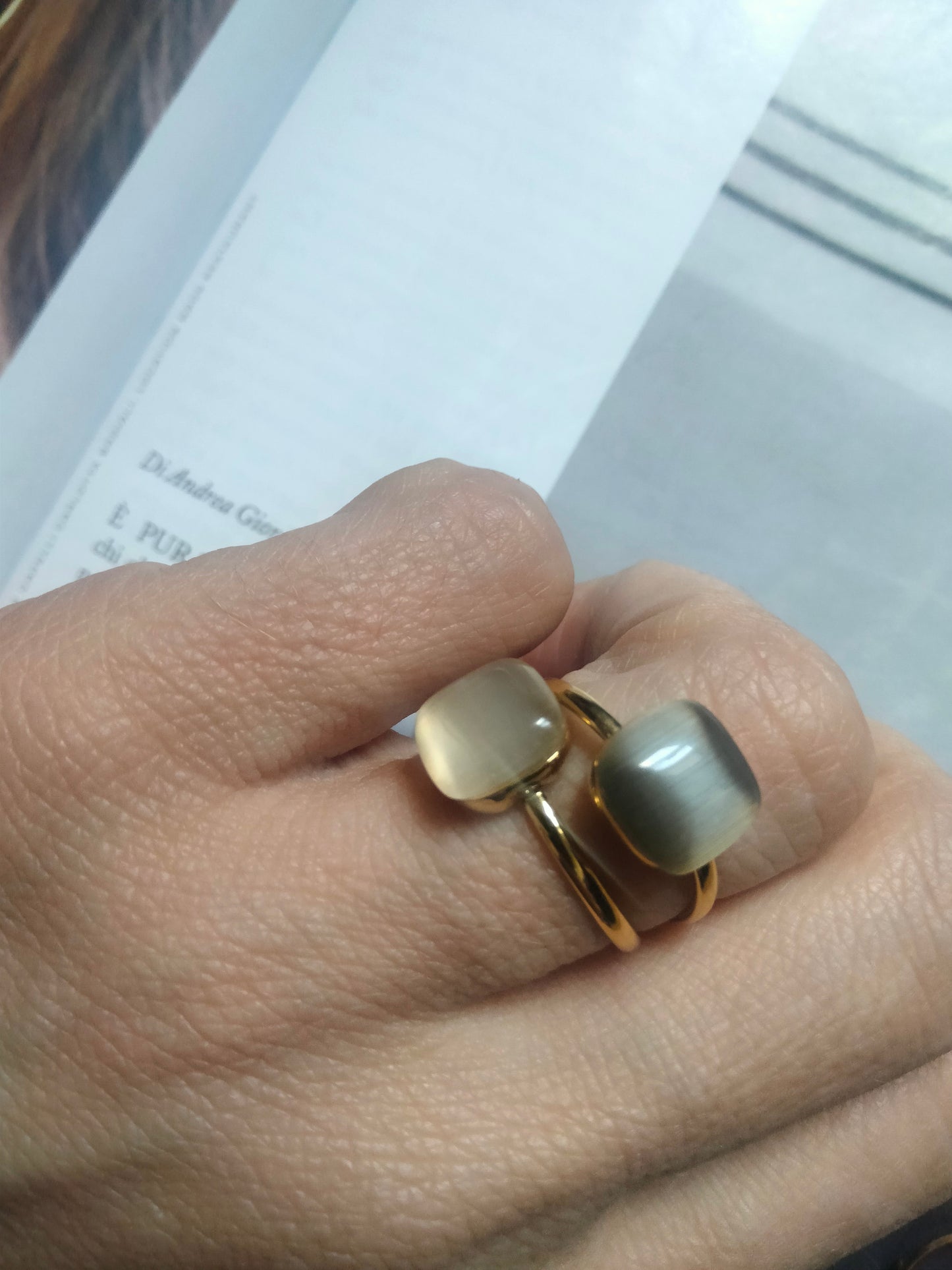 Anello Dado color Tortora