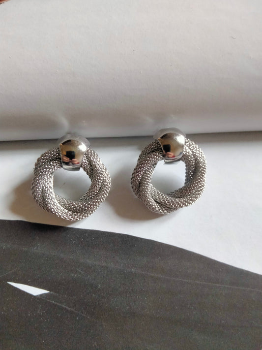Orecchini silver Treccia