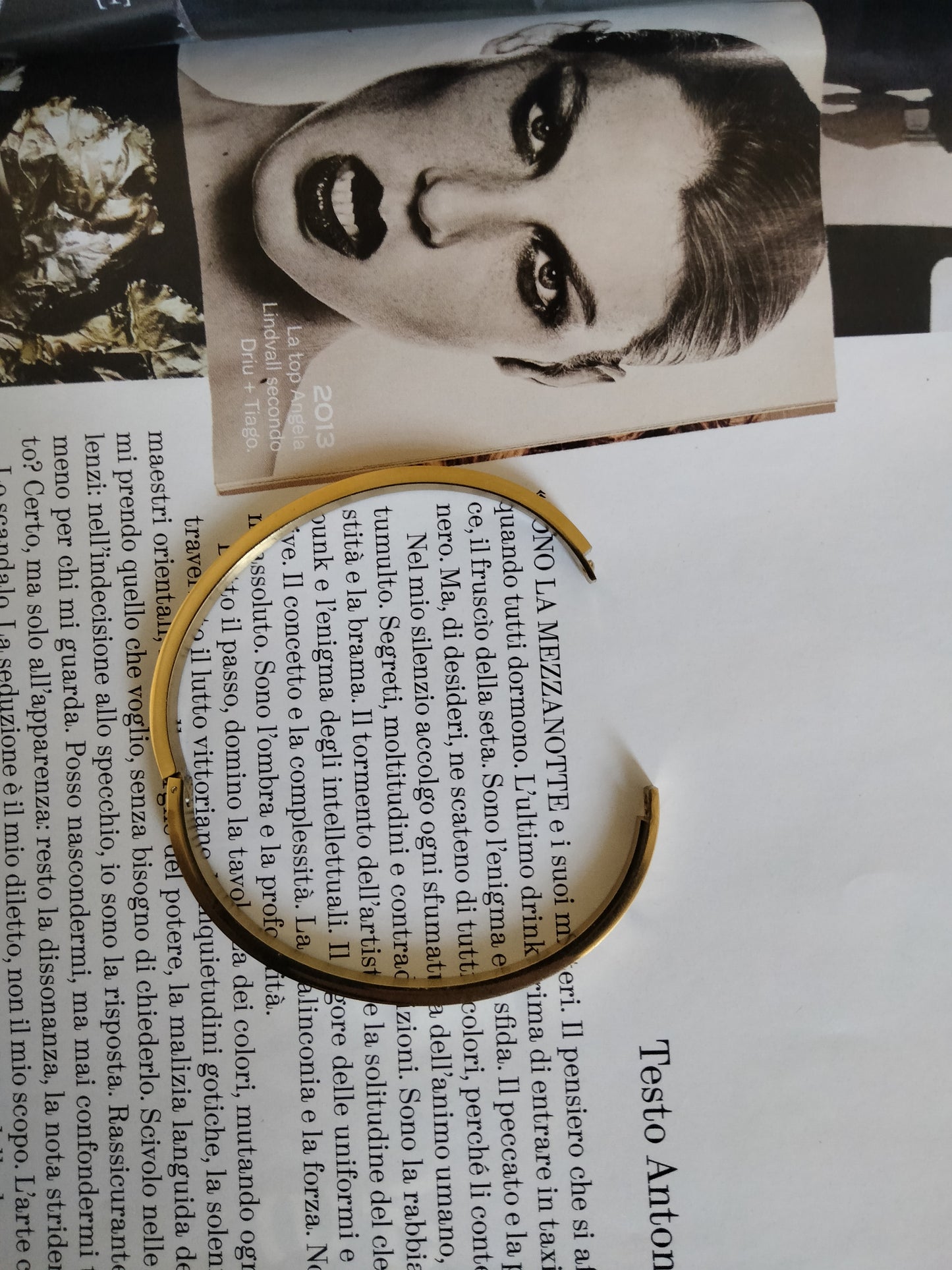 Bracciale gold Simple con zirconi