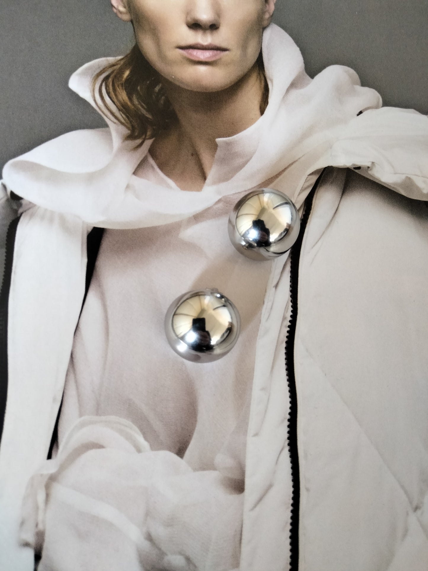 Orecchini silver Button