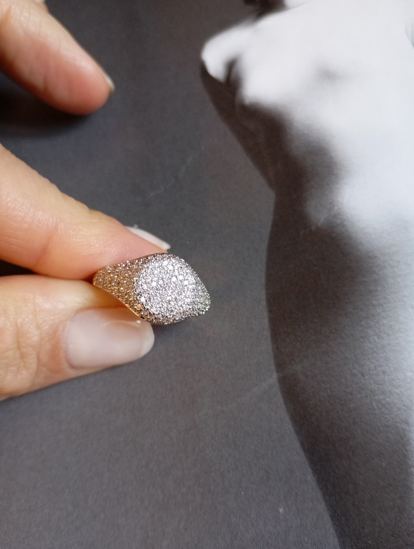 Anello silver Pavé