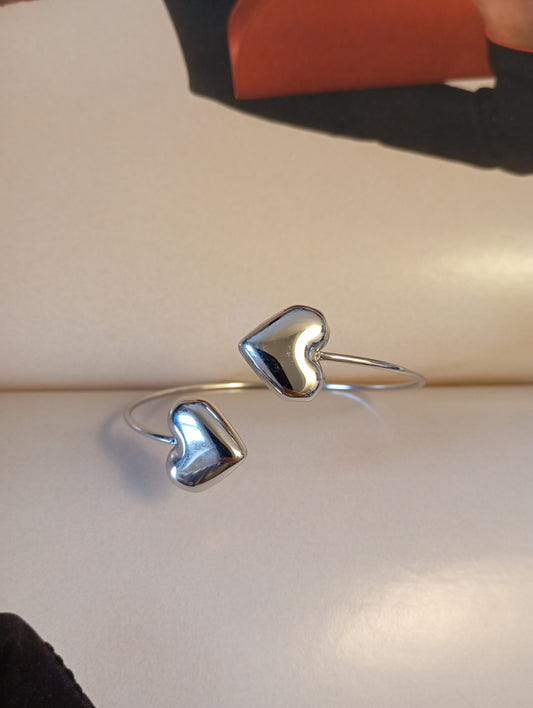 Bracciale silver 2 Cuori