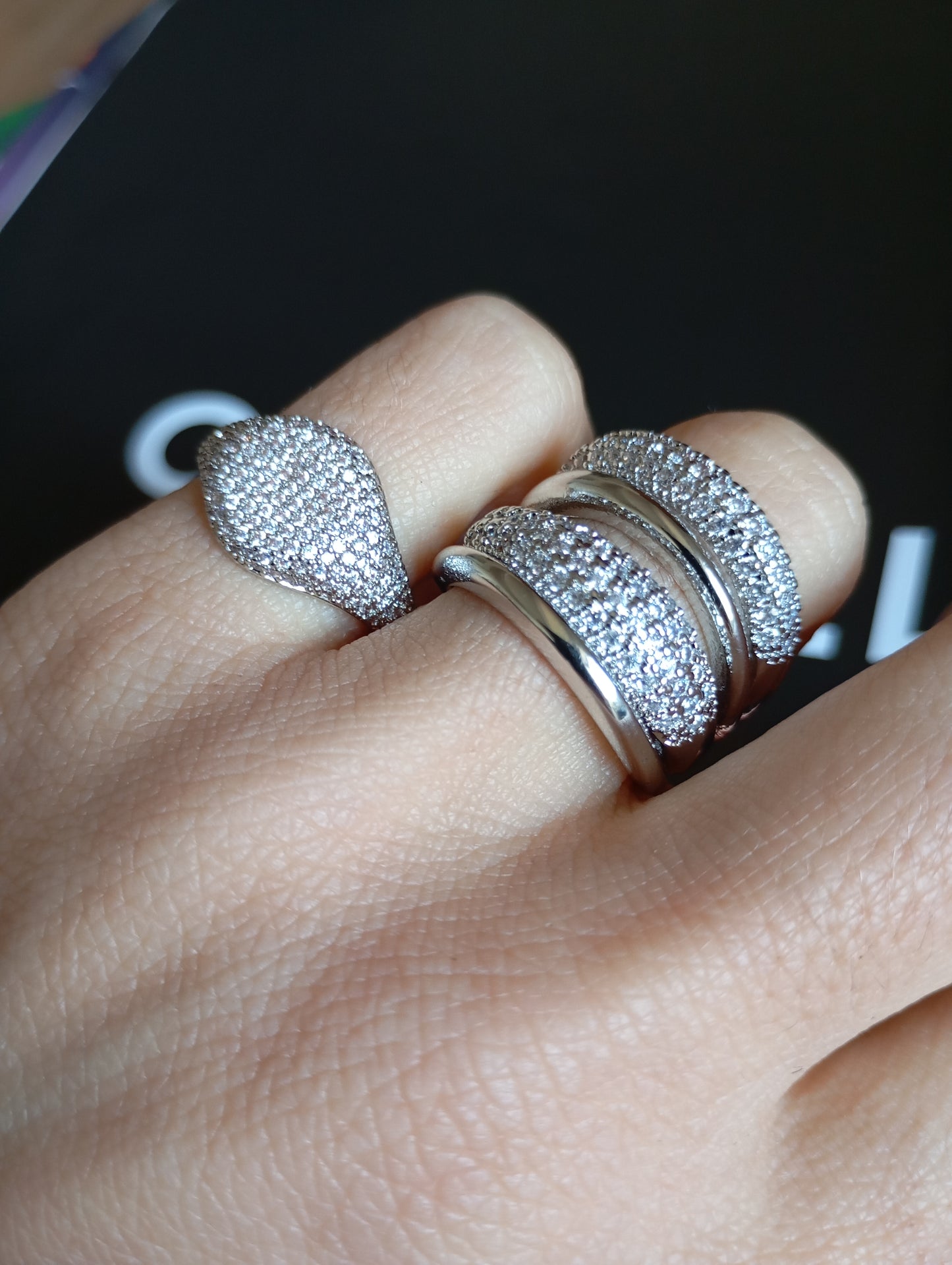 Anello silver Pavé