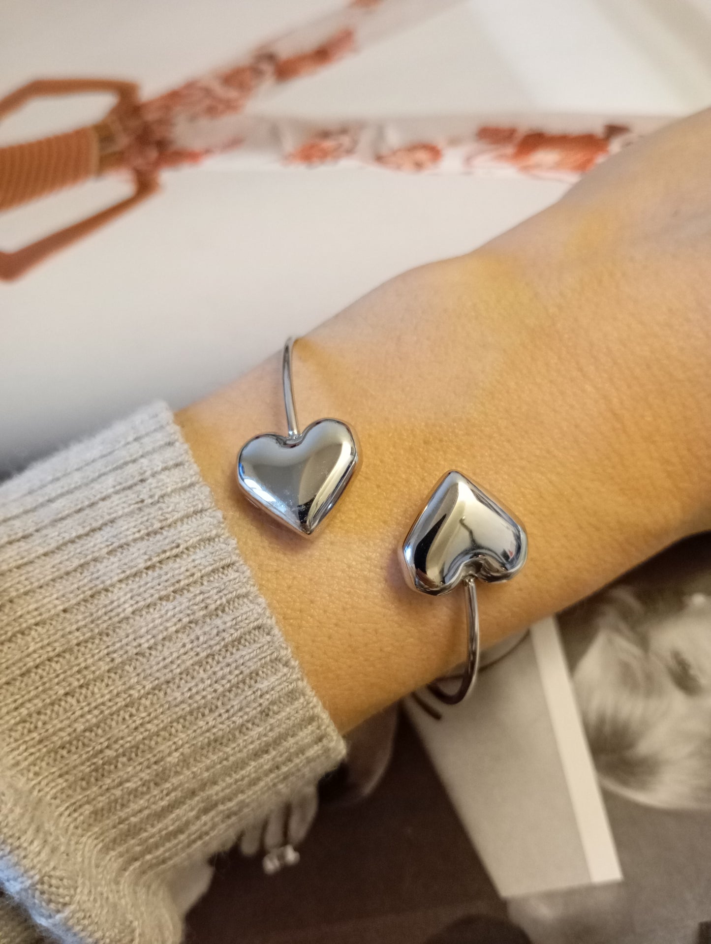Bracciale silver 2 Cuori